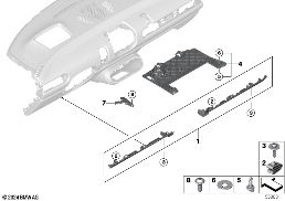 Dodatečné díly přístrojová deska dolní diagram for BMW MINI F66 JCW