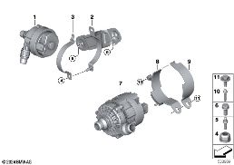 ELECTRIC WATER PUMP / MOUNT diagram for BMW 3 Series G20 Sedan LCI 330e