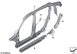 SIDE FRAME SECTION, CENTER diagram for BMW X2 U10 20dX