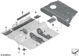 PARTITION TRUNK/FLOOR PARTS diagram for BMW X2 U10 20dX