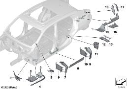 CAVITY SEALINGS diagram for BMW X2 U10 20dX