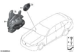 SINGLE PARTS, STEREO SYSTEM, DOOR FRNT diagram for BMW 5 Series G61 Touring 530e