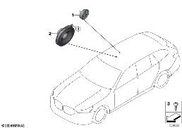 SINGLE PARTS F REAR DOOR HIFI SYSTEM diagram for BMW 5 Series G61 Touring 530e