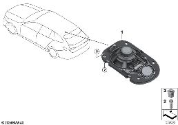 SPEAKER HEADLINER diagram for BMW 5 Series G61 Touring 530e