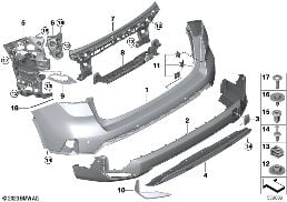 Bekleding achter diagram for BMW X1 U11 20i