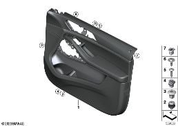 车门饰件 前部 diagram for BMW X5 G05 40iX