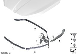 HOOD SEALS diagram for BMW X2 U10 20dX