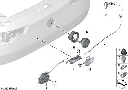 TAILGATE CLOSING SYSTEM diagram for BMW X2 U10 20dX