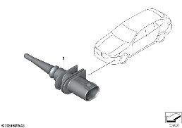 OUTSIDE TEMPERATURE SENSOR diagram for BMW 5 Series G61 Touring 530e