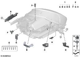 Einzelteile Scheinwerfer diagram for BMW MINI F66 JCW