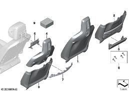 FRONT SEAT, BACKREST TRIM, REAR PANEL diagram for BMW 7 Series G70 735i