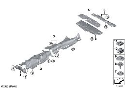HEAT INSULATION ¿ ALL-WHEEL DRIVE VEH diagram for BMW X2 U10 M35iX