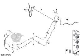 Bremsleitung hinten diagram for BMW MINI F66 JCW