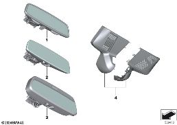 Vnitřní zrcátko diagram for BMW MINI F66 JCW
