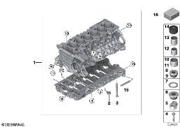 ENGINE BLOCK diagram for BMW 1 Series F21 M135i