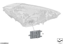 Pces détachées électronique projecteur diagram for BMW 4 Series G23 Cabriolet LCI M440iX