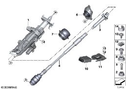 Colonne réglable électr./pièces montage diagram for BMW Rolls-Royce Phantom RR11 Phantom