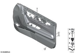 Výplň dveří přední diagram for BMW MINI F66 JCW