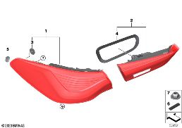 Feu arrière diagram for BMW 4 Series G23 Cabriolet LCI M440iX