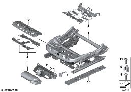 SEAT, FRONT, SEAT FRAME, ELECTRIC diagram for BMW 7 Series G70 735i