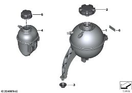 Réservoir tampon diagram for BMW X5 G05 40iX