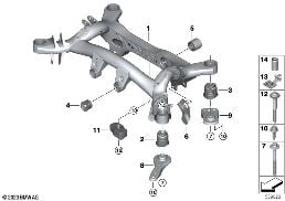 REAR AXLE CARRIER diagram for BMW 3 Series G20 Sedan LCI 330e