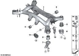 REAR AXLE CARRIER diagram for BMW 4 Series G23 Convertible LCI M440iX
