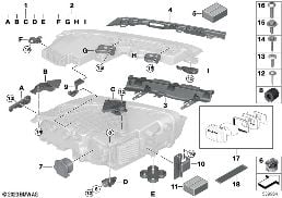 Elem. poj. reflektora diagram for BMW 7 Series G70 M760eX