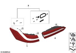 REAR LIGHT diagram for BMW 5 Series G61 Touring 520d