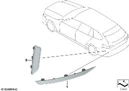 REFLECTOR diagram for BMW 5 Series G61 Touring 520d