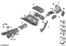 SOUND INSULATING REAR diagram for BMW 5 Series G61 Touring 540dX