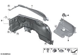 Montážní díly motorový prostor diagram for BMW MINI F66 JCW