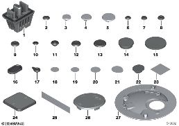 SEALING CAP/PLUG diagram for BMW 5 Series G61 Touring 540dX