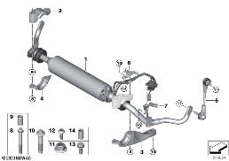 Stabiliz.prz./ Dynamic Drive na cz.koła diagram for BMW 7 Series G70 750eX