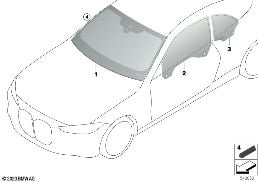 vidrios diagram for BMW 4 Series G23 Convertible M440iX