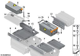Модуль высоковольтного накопителя diagram for BMW 3 Series G21 Tуринг LCI 330e