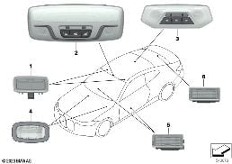 Lampe intérieure diagram for BMW 4 Series G23 Cabriolet LCI M440iX
