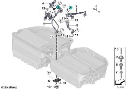 Радиатор высоковольтной батареи diagram for BMW 3 Series G21 Tуринг LCI 330e