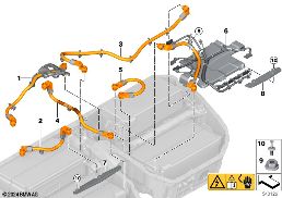 Модульный соединитель высоковольтной АКБ diagram for BMW 3 Series G21 Tуринг LCI 330e