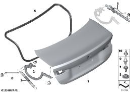 Capôt de coffre arrière diagram for BMW 4 Series G22 Coupé LCI 420i
