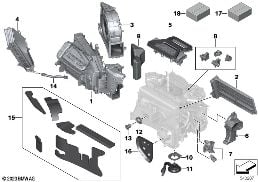 HOUSING PARTS diagram for BMW 5 Series G68 Sedan i5 eDrive40L