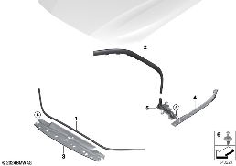 Joints de capot avant diagram for BMW 4 Series G23 Cabriolet LCI M440iX