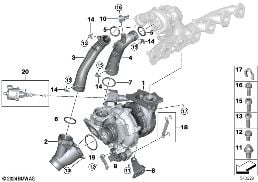 TURBOCHARGER diagram for BMW 4 Series G26 Gran Coupé 430dX