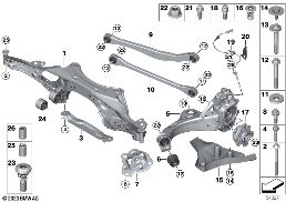 Portaasse poster.,sosp.ruota, cusc.ruota diagram for BMW X1L U12 X1 25LiX
