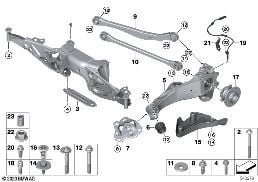 RR AXLE SUPPORT, WHEEL SUSP.,WHL BEARING