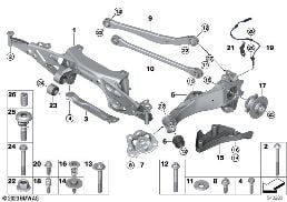 RR AXLE SUPPORT, WHEEL SUSP.,WHL BEARING