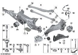 RR AXLE SUPPORT, WHEEL SUSP.,WHL BEARING diagram for BMW 2 Series F45 Active Tourer LCI 225xe