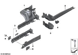 WHEELHOUSE/ENGINE SUPPORT diagram for BMW 2 Series U06 Active Tourer 220d