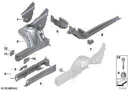 WHEELHOUSE/ENGINE SUPPORT diagram for BMW X2 U10 20dX