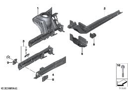 WHEELHOUSE/ENGINE SUPPORT diagram for BMW X1 U11 18d